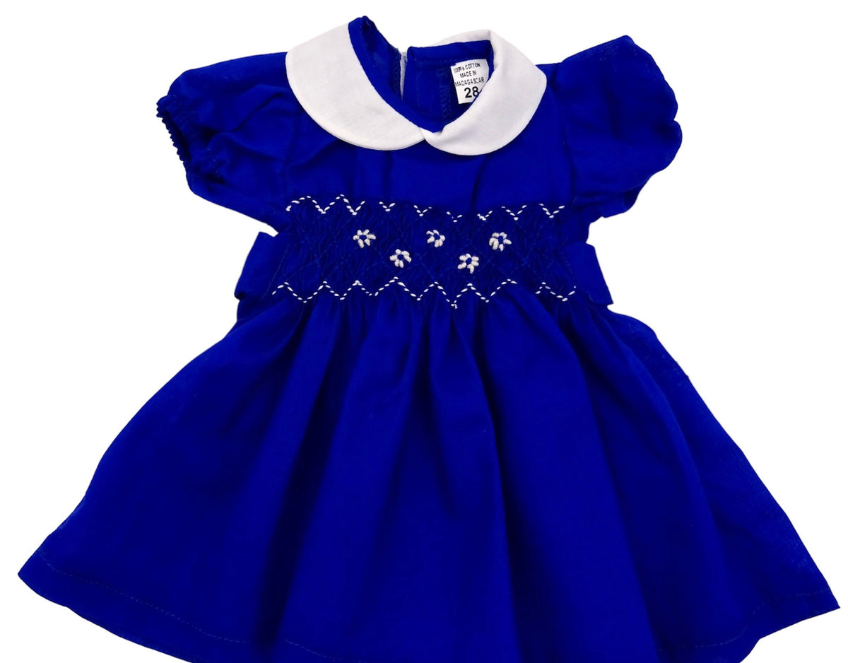 Robe smockée à la main bleuette vintage des années 30 Robe smockée à la main bleuette vintage des années 30