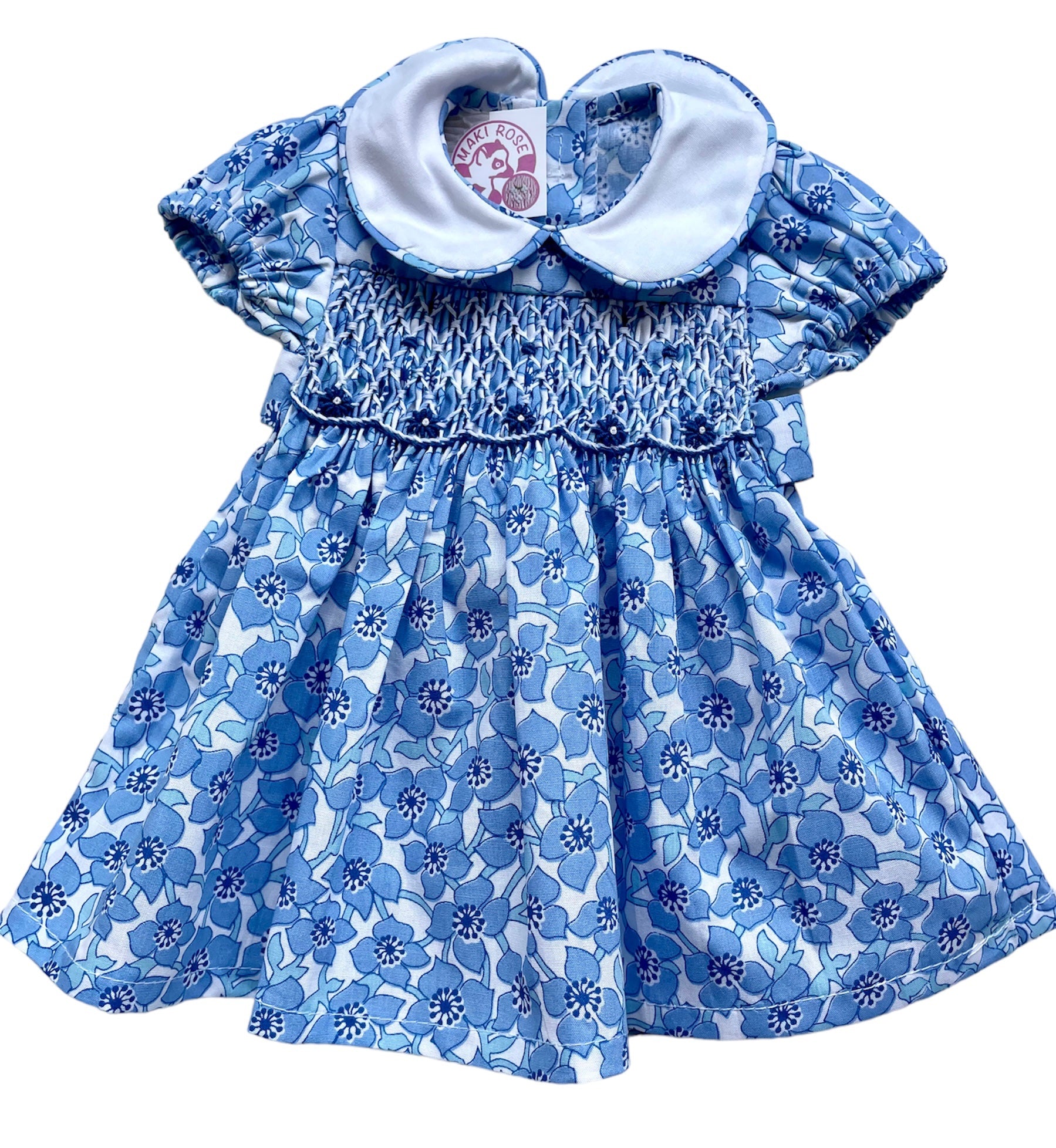 Robe Pour Poupée Ancienne 29 Cm – Bleuette Smocks, Tenue Rétro
