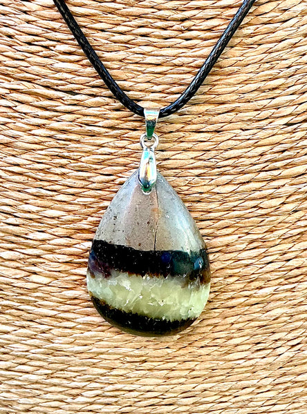 Pendentif Septaria - Pierre Plate forme goutte