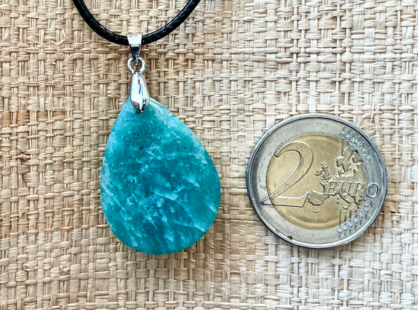 Pendentif Amazonite - Pierre Plate forme goutte