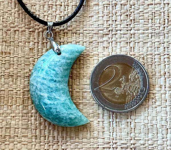 Pendentif Amazonite - Pierre Plate forme lune