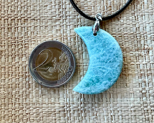 Pendentif Amazonite - Pierre Plate forme lune