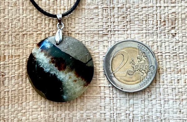 Pendentif Septaria - Pierre Plate forme ronde