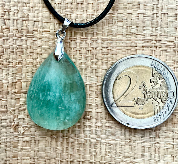 Pendentif Fluorite - Pierre Plate forme goutte