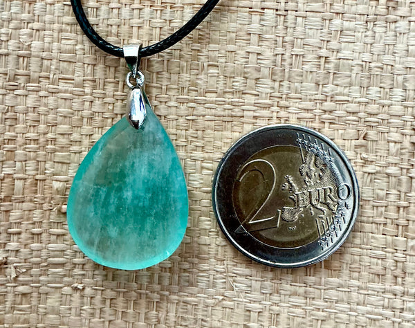 Pendentif Fluorite - Pierre Plate forme goutte