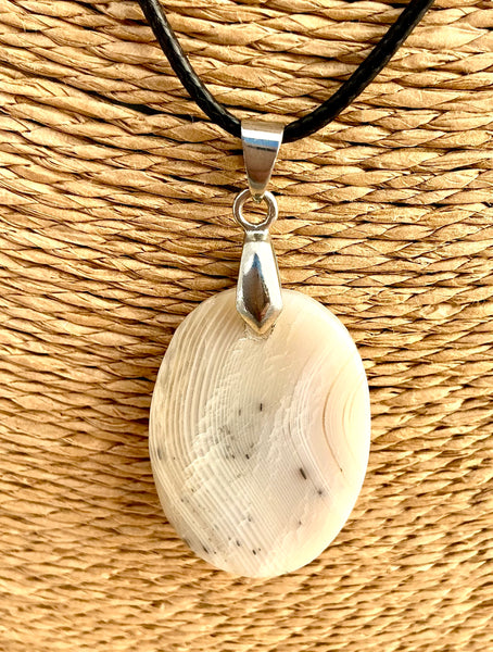 Pendentif Agate - Pierre Plate forme ovale