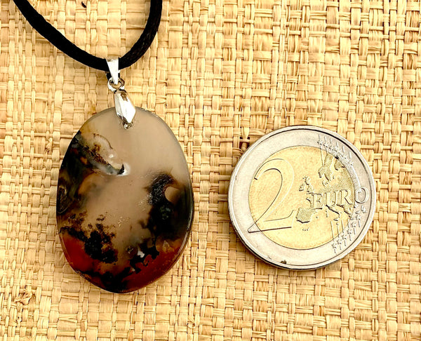 Pendentif Agate - Pierre Plate forme ovale
