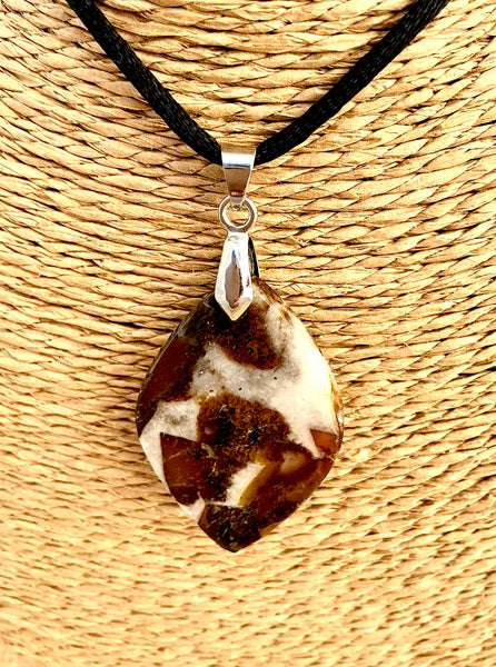 Pendentif Agate - Pierre Plate