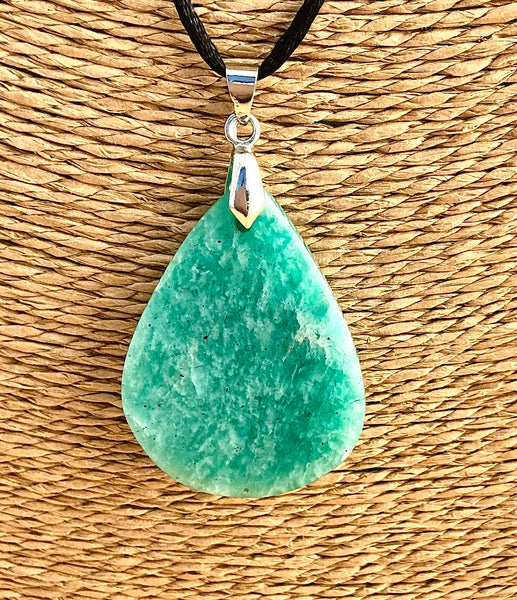 Pendentif Amazonite - Pierre Plate goutte