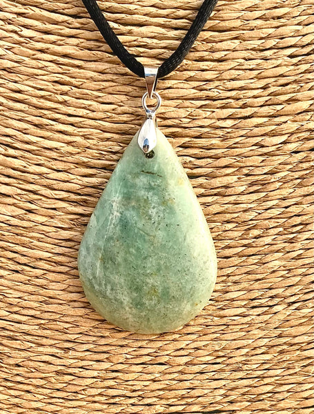 Pendentif Amazonite - Pierre Plate goutte