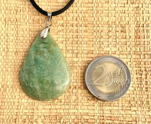 Pendentif Amazonite - Pierre Plate goutte