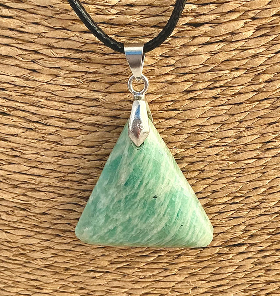 Pendentif Amazonite - Pierre Plate forme triangle