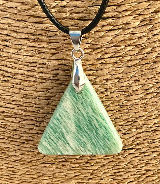 Pendentif Amazonite - Pierre Plate forme triangle