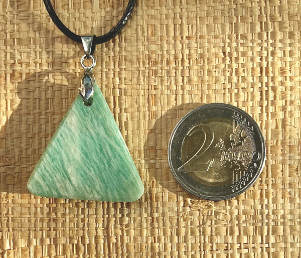 Pendentif Amazonite - Pierre Plate forme triangle