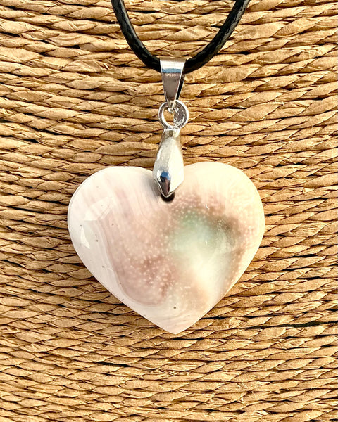 Pendentif Œil de Sainte Lucie / Shiva - Pierre Plate forme cœur