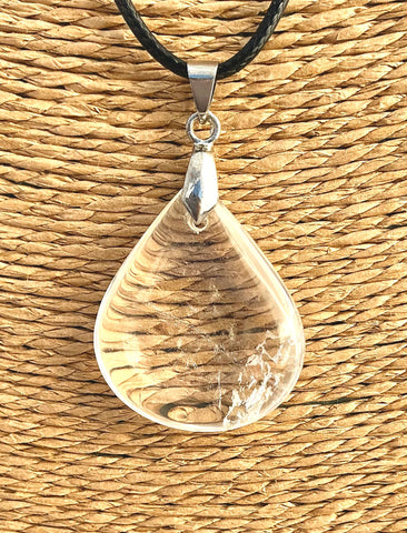 Pendentif Cristal de Roche - forme goutte