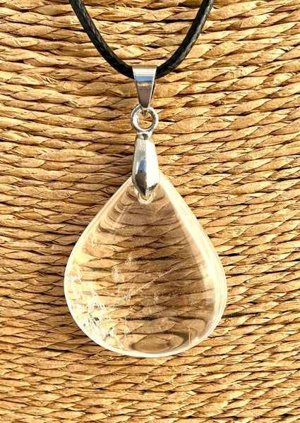 Pendentif Cristal de Roche - forme goutte