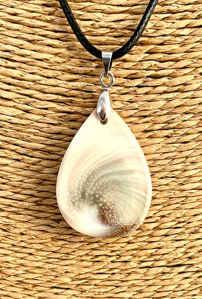 Pendentif Œil de Sainte Lucie / Shiva - Pierre Plate forme goutte