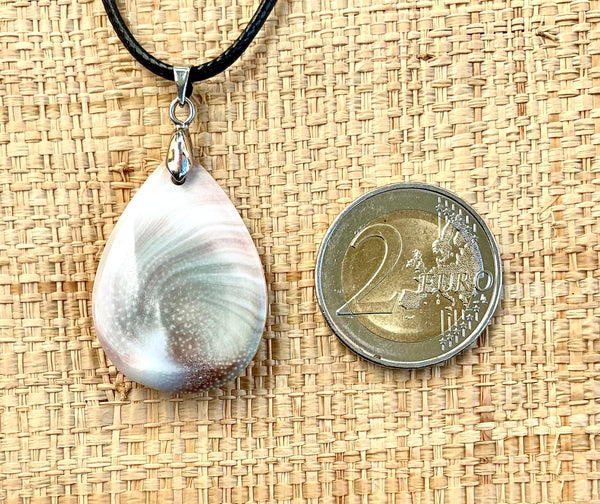 Pendentif Œil de Sainte Lucie / Shiva - Pierre Plate forme goutte