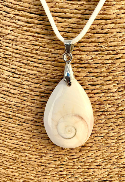 Pendentif Œil de Sainte Lucie / Shiva - Pierre Plate forme goutte