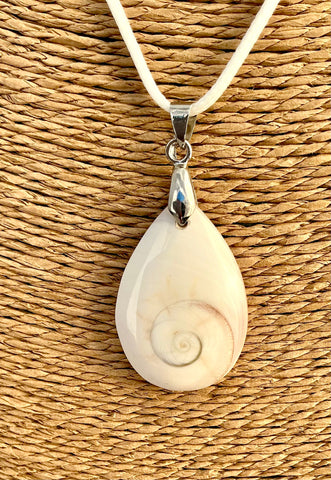 Pendentif Œil de Sainte Lucie / Shiva - Pierre Plate forme goutte