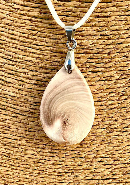 Pendentif Œil de Sainte Lucie / Shiva - Pierre Plate forme goutte