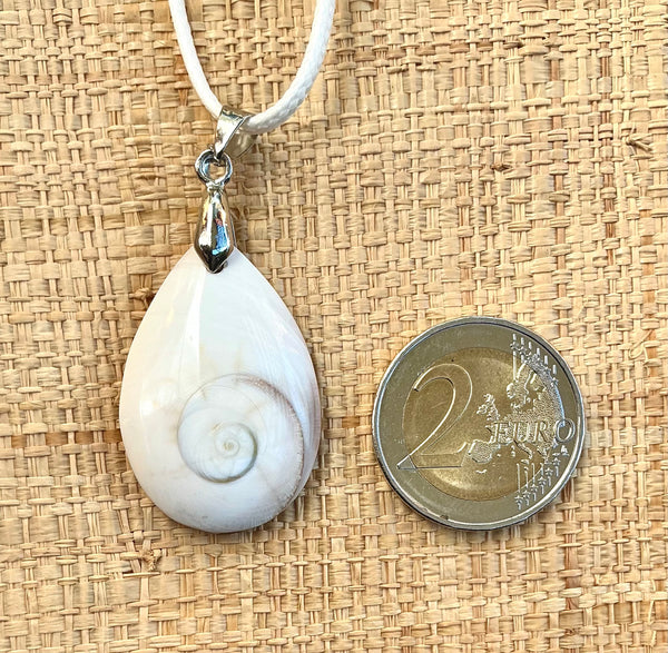 Pendentif Œil de Sainte Lucie / Shiva - Pierre Plate forme goutte