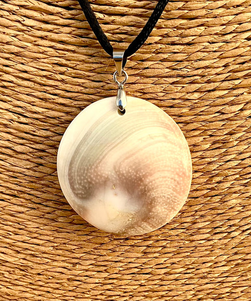 Pendentif Œil de Sainte Lucie / Shiva - Pierre Plate forme ronde