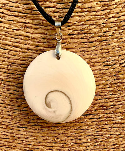 Pendentif Œil de Sainte Lucie / Shiva - Pierre Plate forme ronde