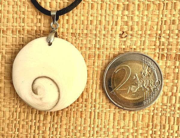 Pendentif Œil de Sainte Lucie / Shiva - Pierre Plate forme ronde