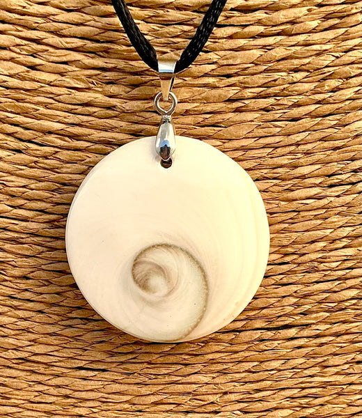 Pendentif Œil de Sainte Lucie / Shiva - Pierre Plate forme ronde