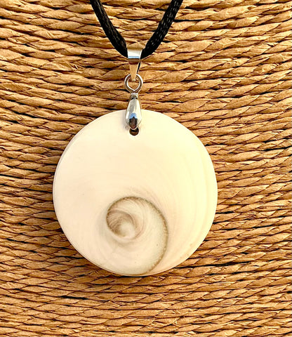 Pendentif Œil de Sainte Lucie / Shiva - Pierre Plate forme ronde