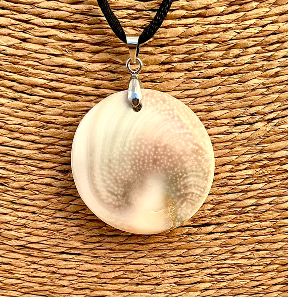 Pendentif Œil de Sainte Lucie / Shiva - Pierre Plate forme ronde