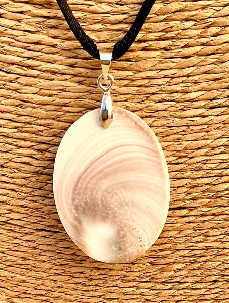 Pendentif Œil de Sainte Lucie / Shiva - Pierre Plate forme ovale