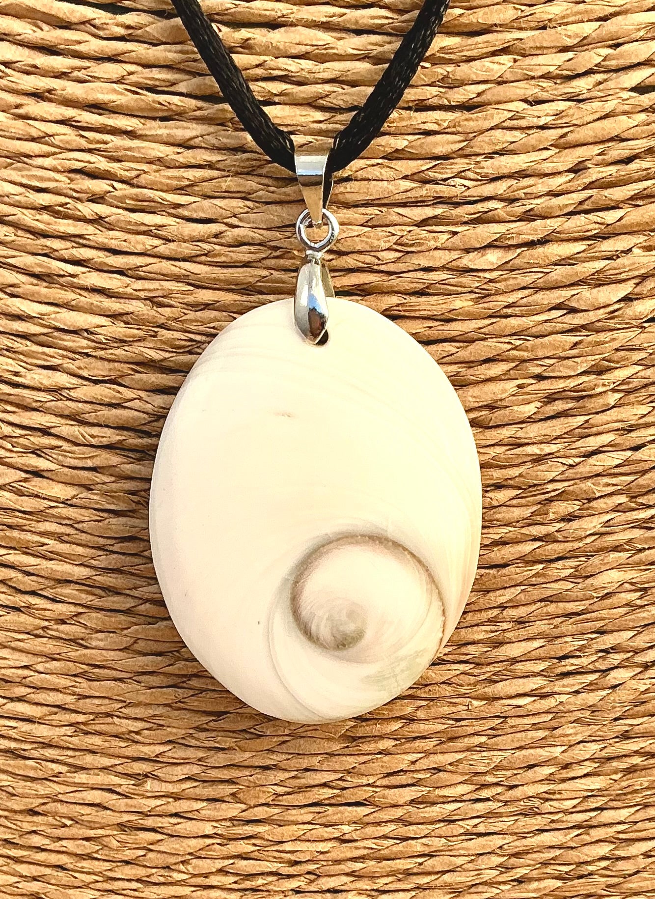 Pendentif Œil de Sainte Lucie / Shiva - Pierre Plate forme ovale