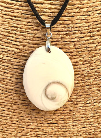 Pendentif Œil de Sainte Lucie / Shiva - Pierre Plate forme ovale