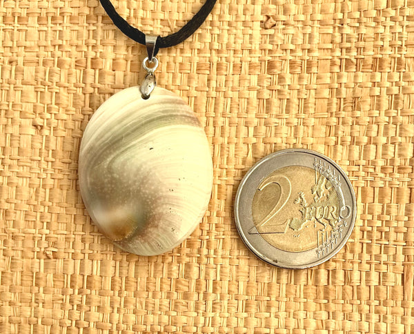 Pendentif Œil de Sainte Lucie / Shiva - Pierre Plate forme ovale