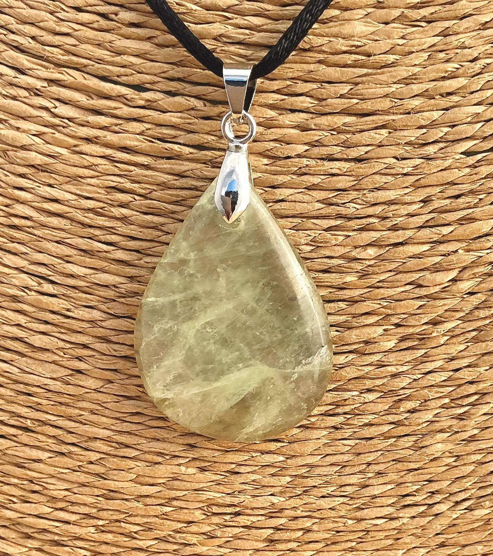 Pendentif Fluorite - Pierre Plate forme goutte