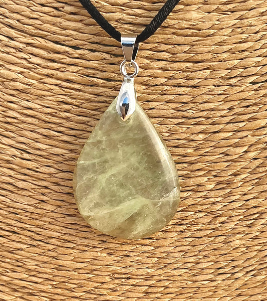 Pendentif Fluorite - Pierre Plate forme goutte