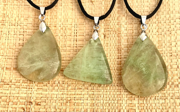 Pendentif Fluorite - Pierre Plate forme goutte