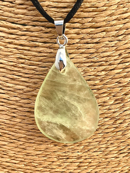 Pendentif Fluorite - Pierre Plate forme goutte
