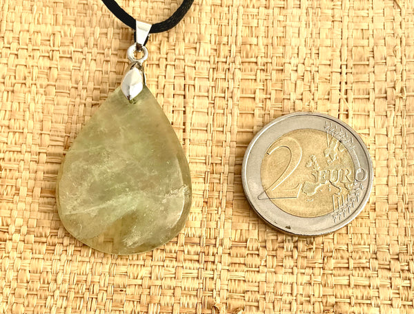 Pendentif Fluorite - Pierre Plate forme goutte