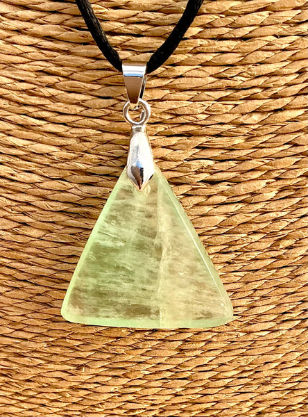 Pendentif Fluorite - Pierre Plate forme triangle