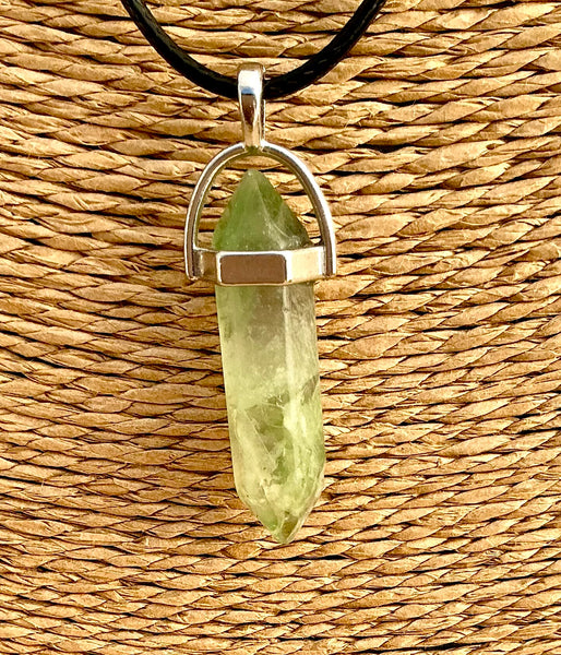 Pendentif Fluorite - Pointe bi-terminée