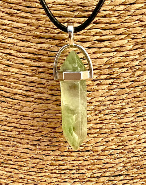 Pendentif Fluorite - Pointe bi-terminée
