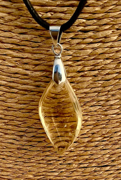 Pendentif Citrine - Pierre Plate forme libre
