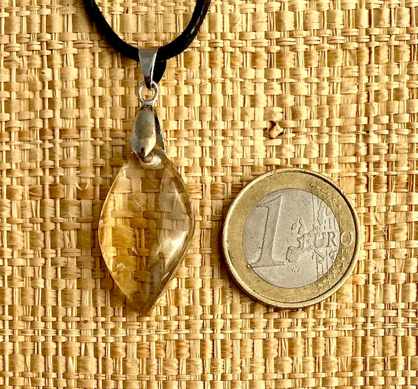 Pendentif Citrine - Pierre Plate forme libre