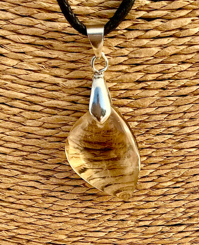 Pendentif Citrine - Pierre Plate forme libre