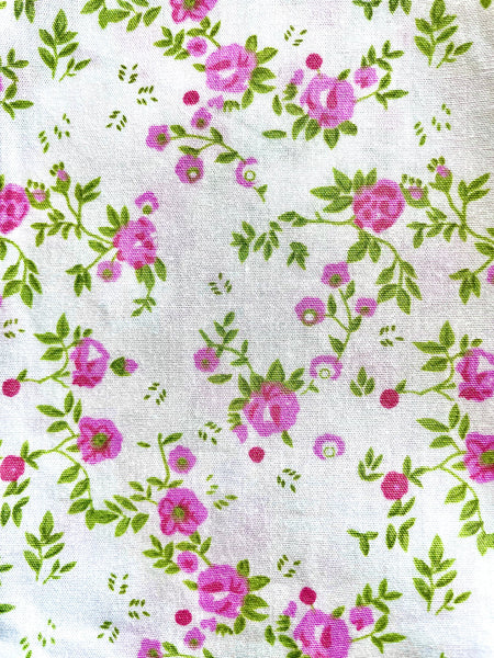 Robe Blouse smockée "Orchidée" à Fleurs Roses et vertes