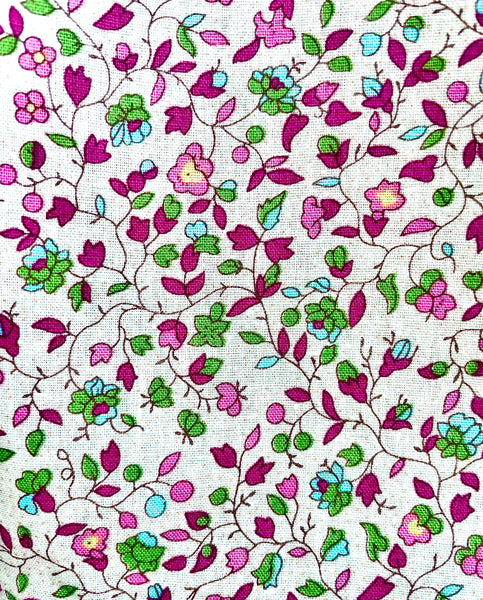 Robe Blouse smockée "Aubergine" à Fleurs